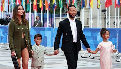 Chrissy Teigen joins family at the Olympics Opening Ceremony in Paris