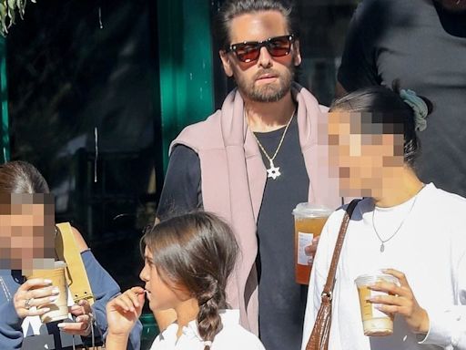 Scott Disick the doting dad takes Penelope, 12, out with friends