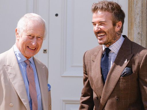 Beckham swaps beekeeping tips with the King
