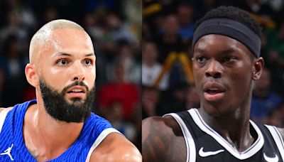 Evan Fournier Chokes Dennis Schröder During Friendly Exhibition FIBA Game