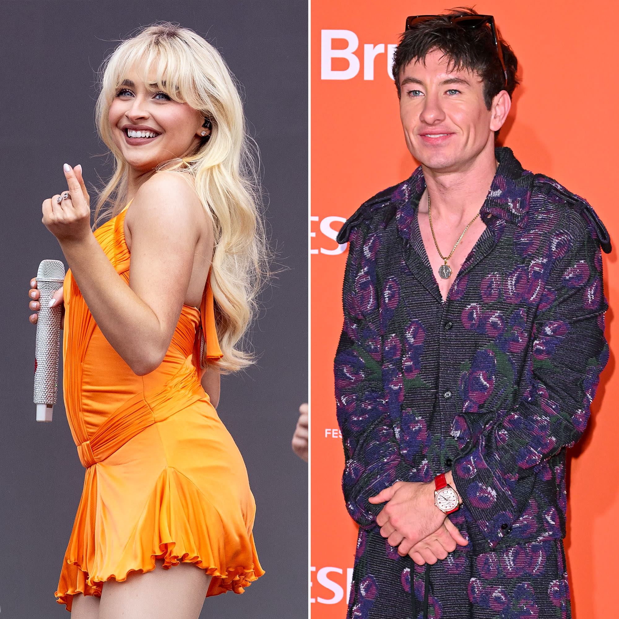 Sabrina Carpenter Dons Orange Creamsicle Dress to Perform in Front of Boyfriend Barry Keoghan