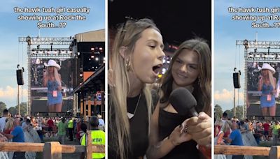 'Hawk Tuah girl' Hailey Welch's music festival appearance met with crickets in awkward video