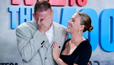 Scarlett Johansson makes Channing Tatum laugh in Spain