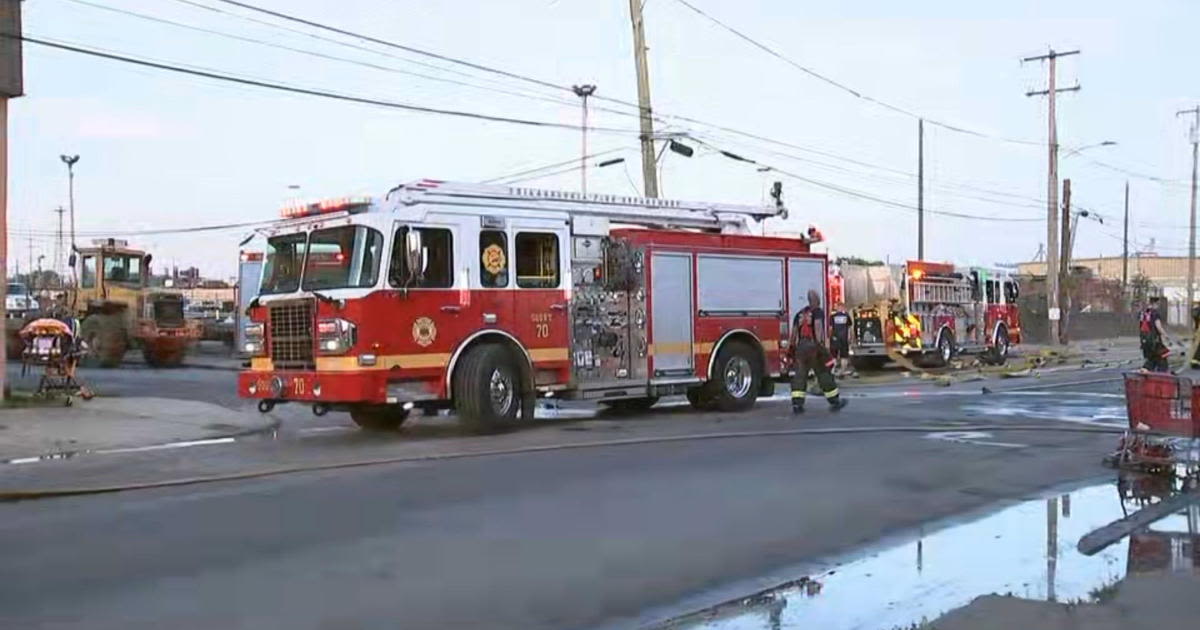 More than 60 firefighters battle junkyard fire in Philadelphia's Port Richmond neighborhood