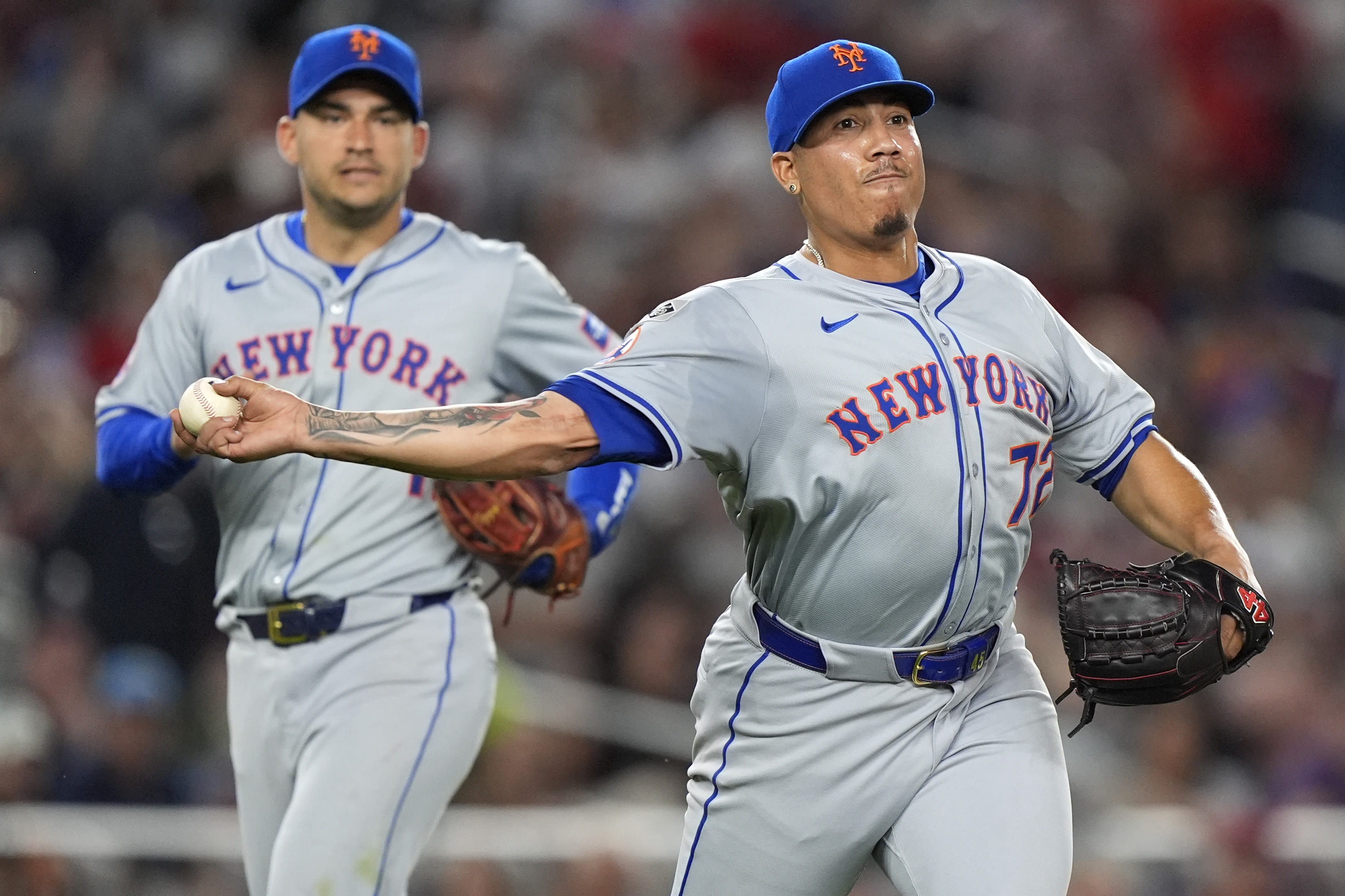 Nimmo returns from hotel room scare to drive in 2 runs as the Mets beat the Nationals 7-2 in 10