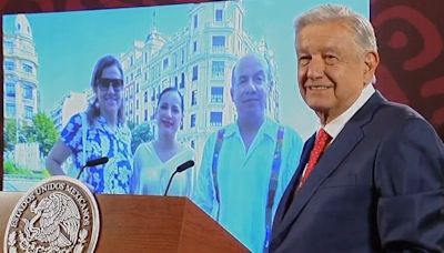 "Lo invitó a formar un partido": AMLO exhibe encuentro de Sandra Cuevas, Felipe Calderón y Margarita Zavala en España