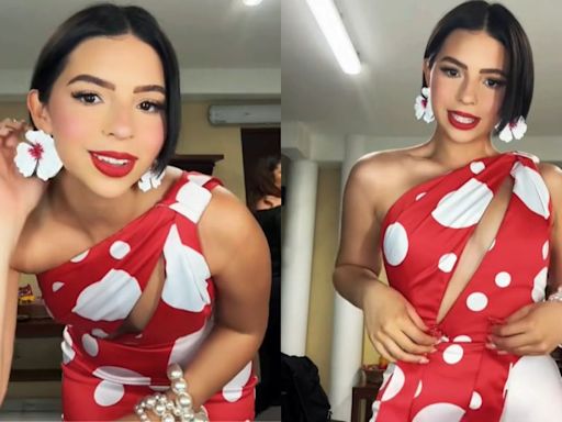 VIDEO: Ángela Aguilar es criticada por presumir su diminuta cintura en ajustado vestido