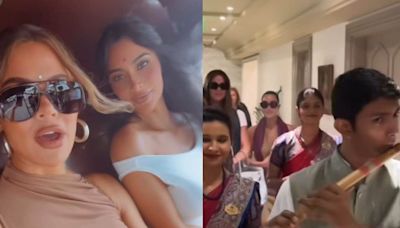 Kim, Khloe Kardashian Enjoy Auto Ride in Mumbai, Drop Video Of Being Greeted by Flautist at Hotel | Watch - News18