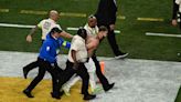 Shirtless Fan Runs on the Field and Is Tackled by Security During 2024 Super Bowl