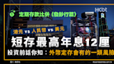 定期存款：發鈔行篇｜港元 vs 人民幣 vs 美元：短存最高年息12厘