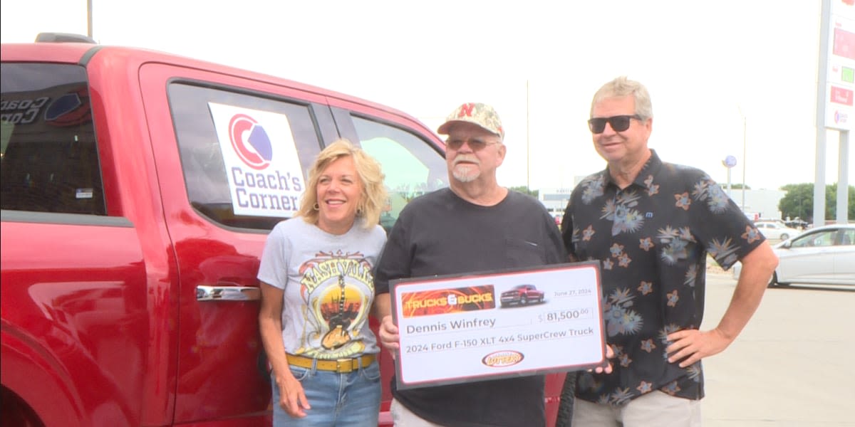 Hastings man beats the odds winning a brand new truck from scratch-off ticket