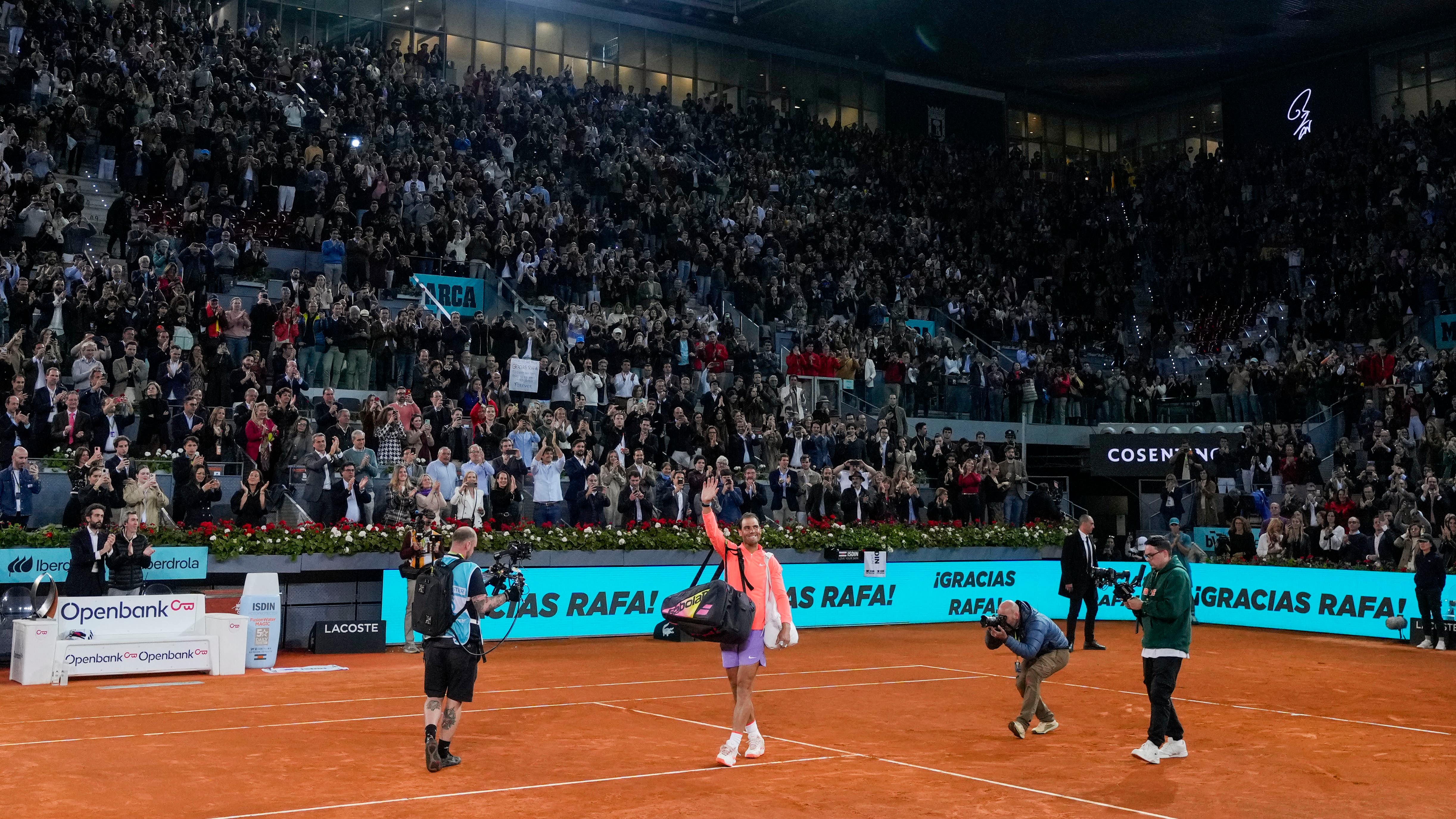 Rafael Nadal bids an emotional farewell to home fans after Madrid Open exit