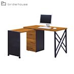 柏蒂家居-塔克4.2尺L型可收合式書桌/工作桌-127x60x78cm