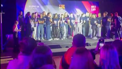 La gran fiesta del Barça femenino tras ganar la Champions