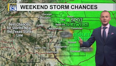 Storm chances develop in eastern New Mexico starting Friday afternoon