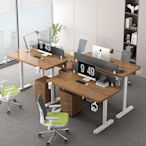 職員辦公桌椅組合簡約現代電動升降電腦桌辦公室四人員工位財務桌