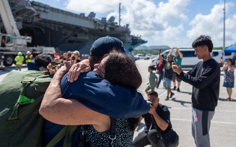 USS Ronald Reagan returns to Guam for first time in two years