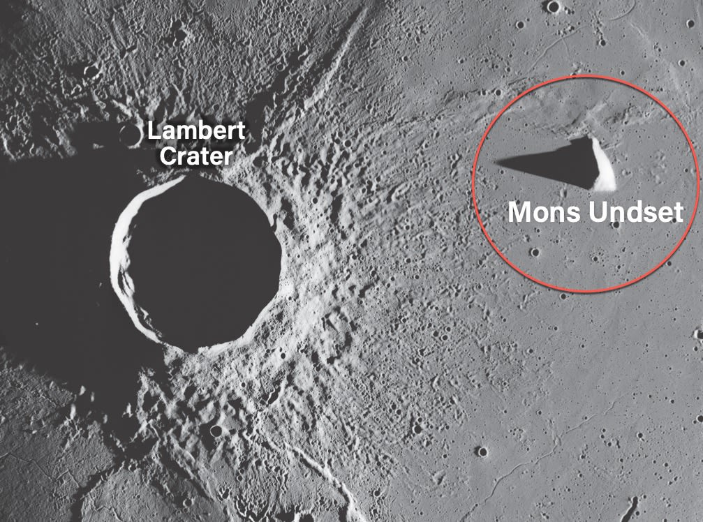 A mystery of the Moon's pyramid mountain missing a name, solved