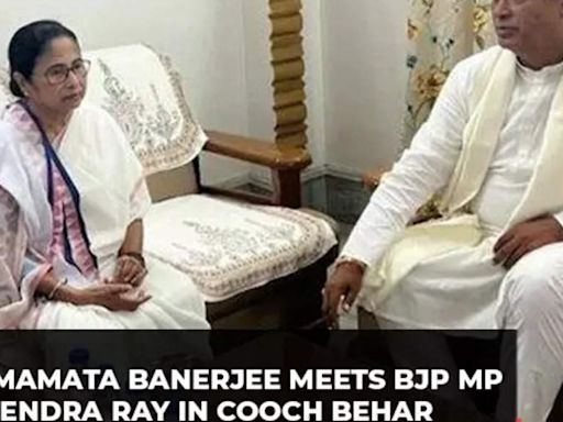 Bengal CM Mamata Banerjee meets BJP MP Nagendra Ray after TMC's Lok Sabha victory in Cooch Behar