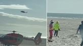 Two Coastguard helicopters scrambled to Barmouth Beach emergency