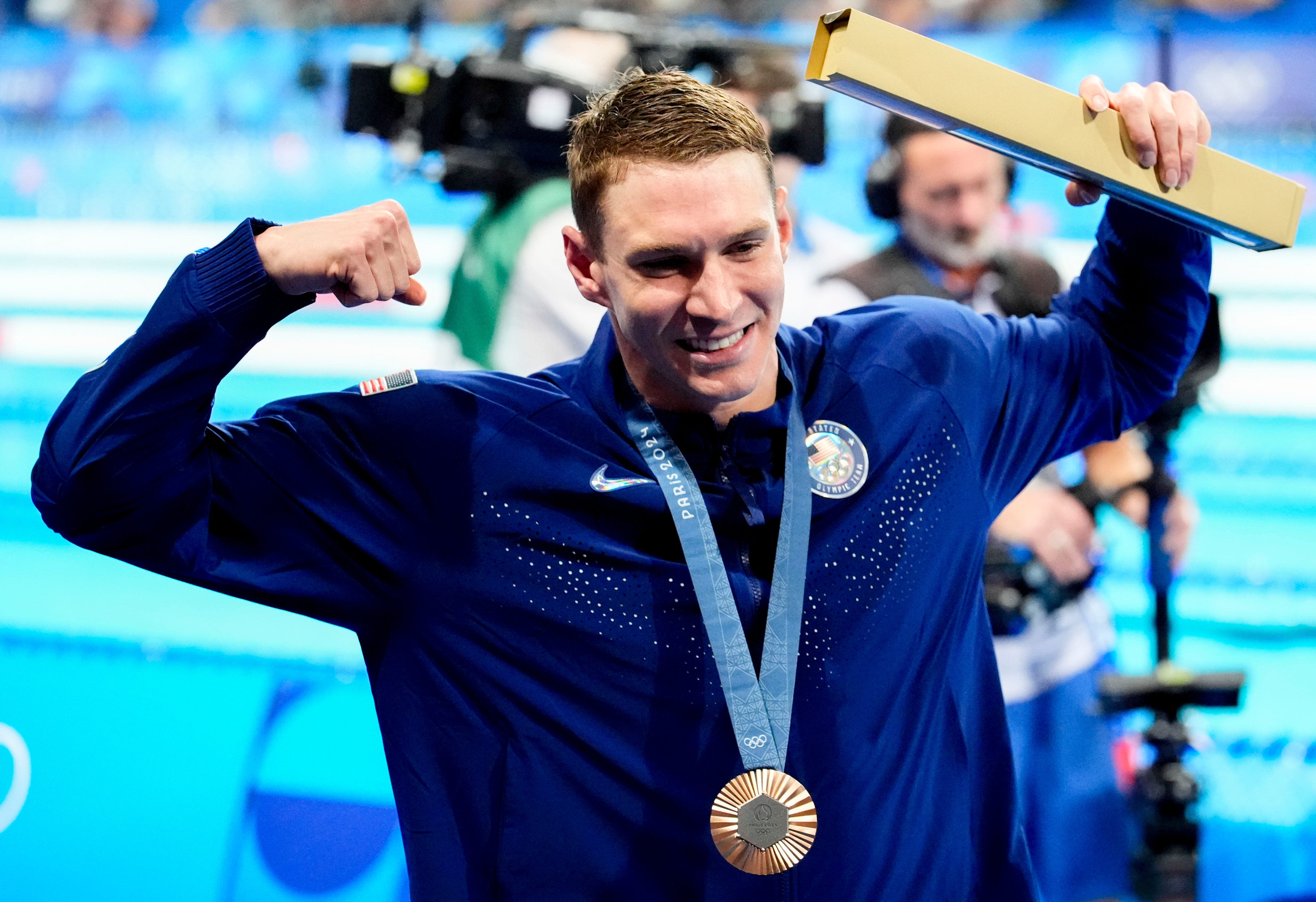 USA male swimmer Ryan Murphy found out gender of baby after winning bronze at Paris Games