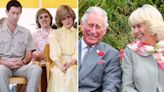 Photos of King Charles with Camilla, Queen Consort, and Princess Diana that show the differences in their relationships