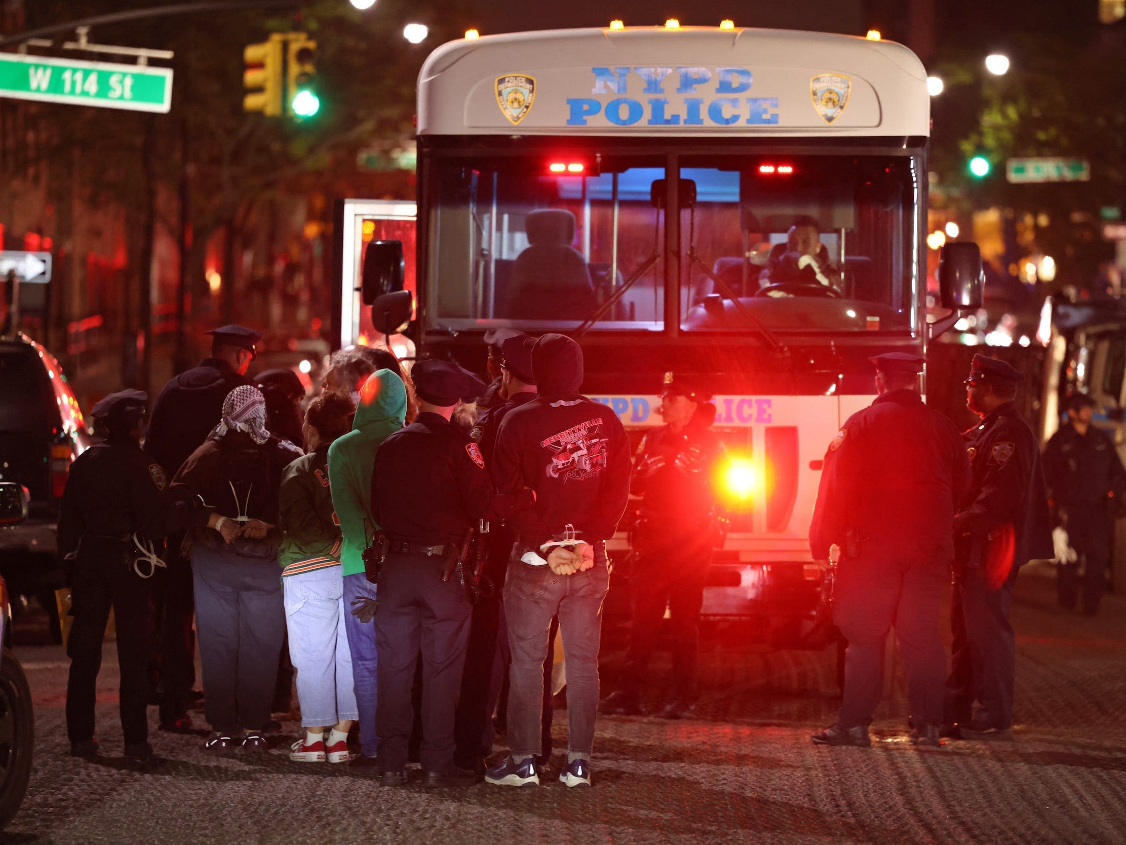 Massive NYPD presence clears pro-Palestine student protesters at Columbia