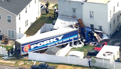 Big rig smashes into New Jersey home