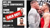 Conor McGregor vs Michael Chandler Dublin press conference sold out in less than 5 minutes