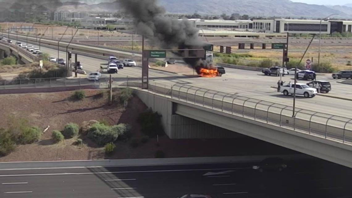 Crash in Tempe leads to SUV catching fire, death of 1 person