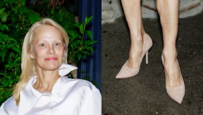 Pamela Anderson Steps Out In Pointy Pumps for Monse Maison Pre-Met Cocktail Party