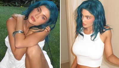 Kylie Jenner Back To Her Roots As A Blue-Haired Babe!