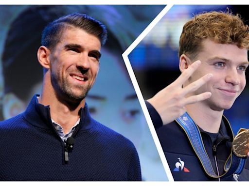 Michael Phelps reacts after Leon Marchand creates history with audacious double gold medal feat at Paris Olympics