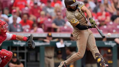 Fernando Tatis Jr. hits a go-ahead double in the 10th inning as the Padres beat the Reds 6-4