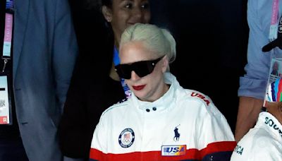 Lady Gaga watches swimming during star-studded Paris Olympics