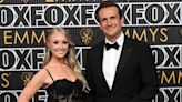 Jason Segel and Girlfriend Kayla Radomski Pose in Glam Looks While Holding Hands on Emmys Red Carpet