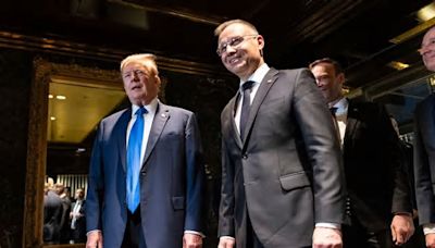 Donald Trump trifft sich mit Polens Präsident Andrzej Duda im Trump Tower