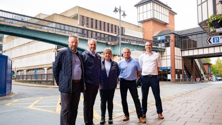 Car park partially shut for footbridge demolition