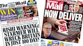 Scotland's papers: 'Give UK hope' and 'four days to stop supermajority'