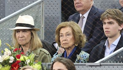 La Reina Sofía, la infanta Elena y Victoria Federica coinciden en la final de tenis de Madrid