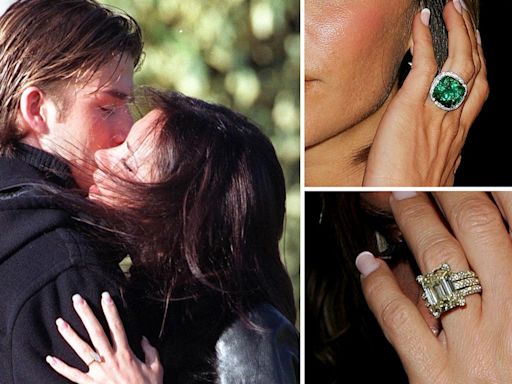 Victoria Beckham has amassed 15 engagement rings over the years - from £65k to £2m