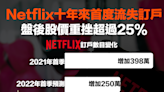 【Netflix】Netflix十年來首度流失訂戶，盤後股價重挫超過25%