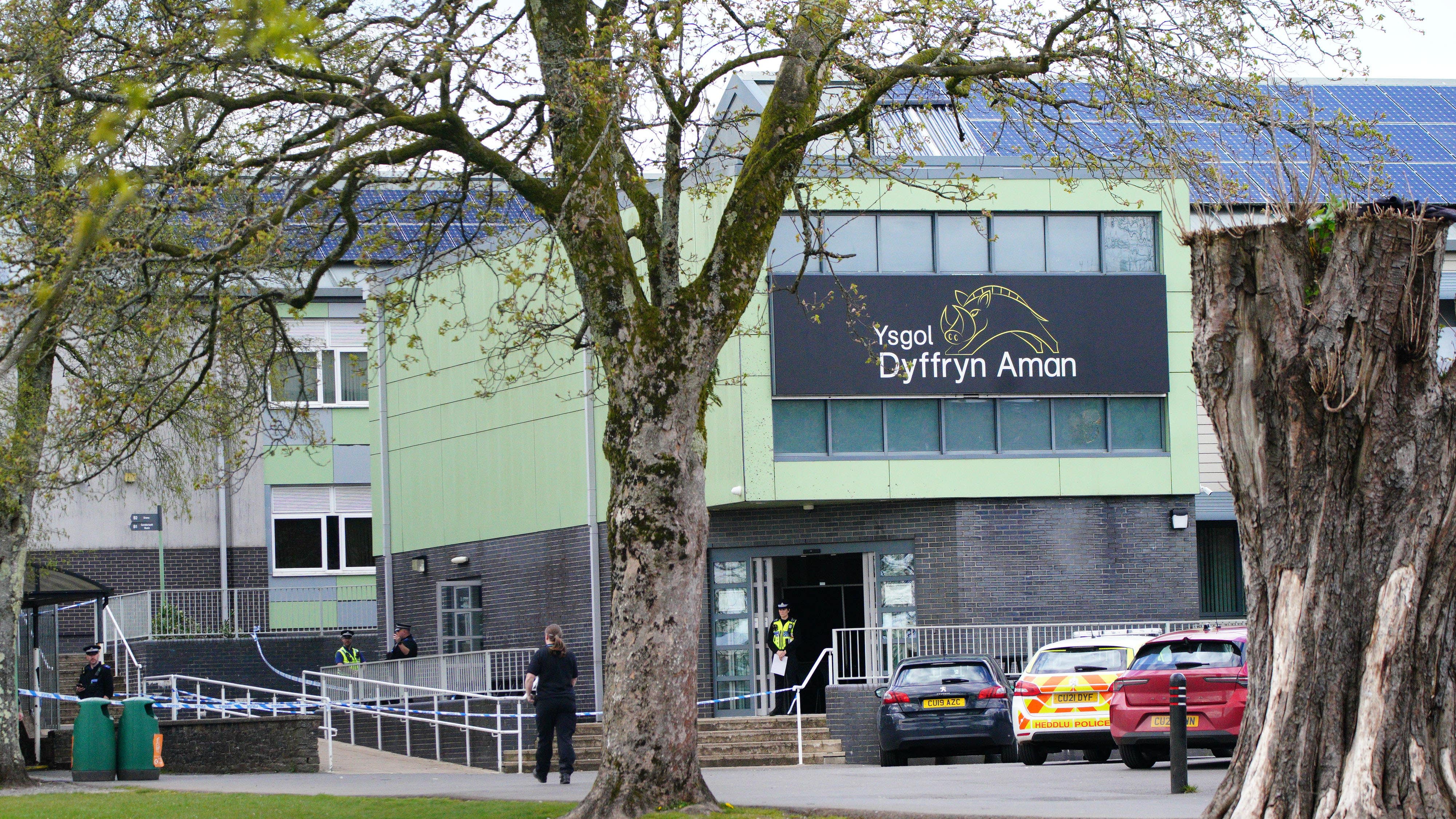 Teenage girl arrested after teachers and pupil stabbed at Welsh school