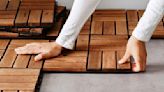 These outdoor flooring kits quickly click into place