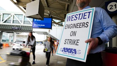 Thousands of travelers scrambling after WestJet mechanics’ strike prompts flight cancelations