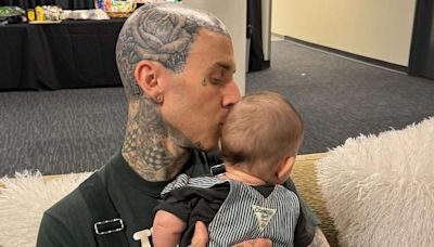 Travis Barker and Kourtney Kardashian Mark Father's Day with Son Rocky Thirteen: 'Having a Family with You is Heaven'