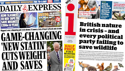 Newspaper review: 'British nature in crisis' and 'game-changing weight loss jab'