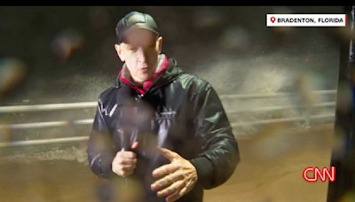 Anderson Cooper Hit In The Face By Flying Debris While Covering Hurricane Milton Live For CNN