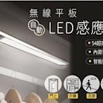 台灣現貨 無線平板磁吸式LED感應燈 32CM 54顆LED超亮 USB充電內置電芯 玄關燈/床頭燈 緊急照明
