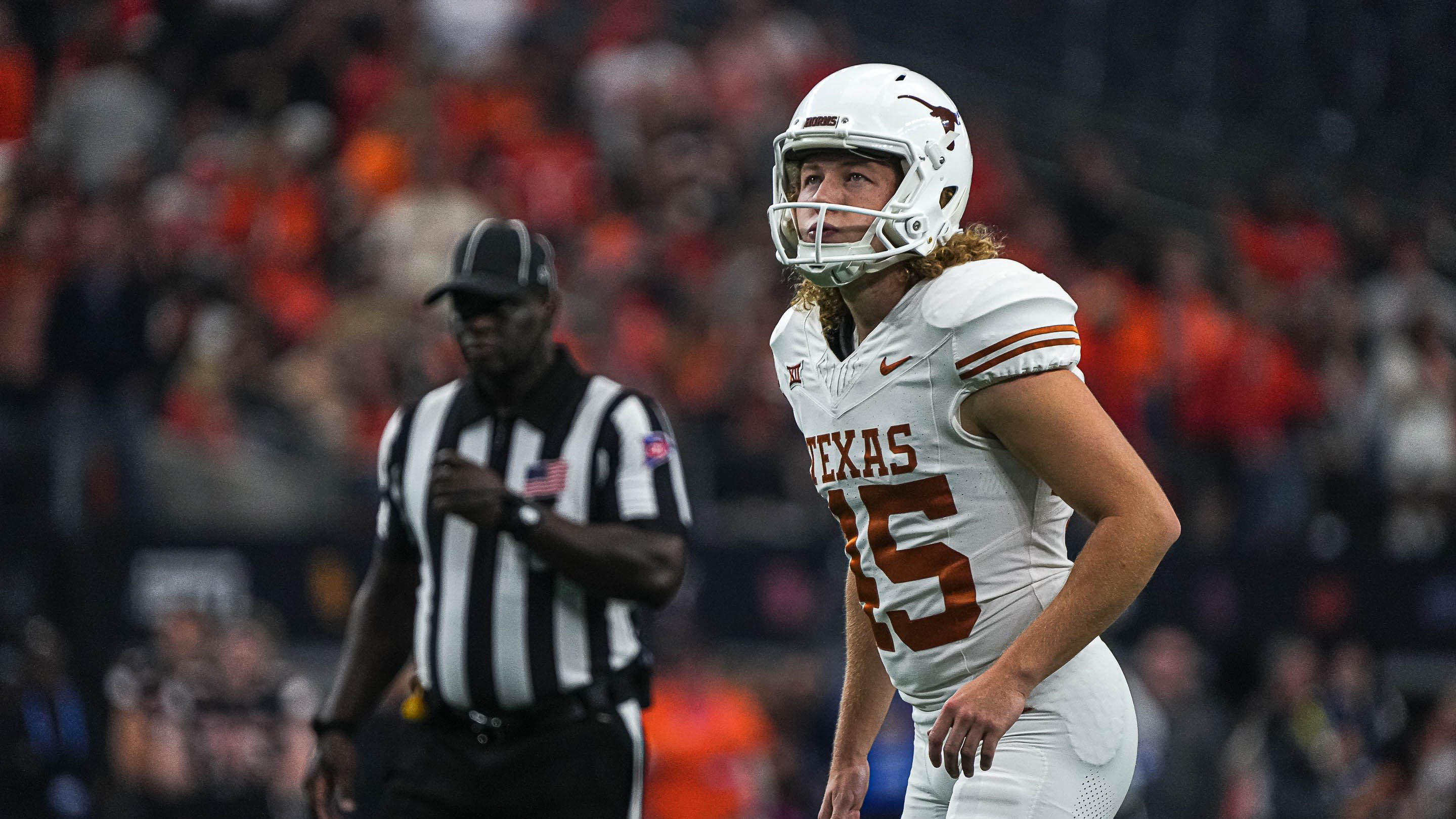 Texas football celebrates kicker Bert Auburn going from walk-on to scholarship